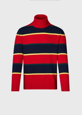 Wool Regimental Stripe Turtleneck