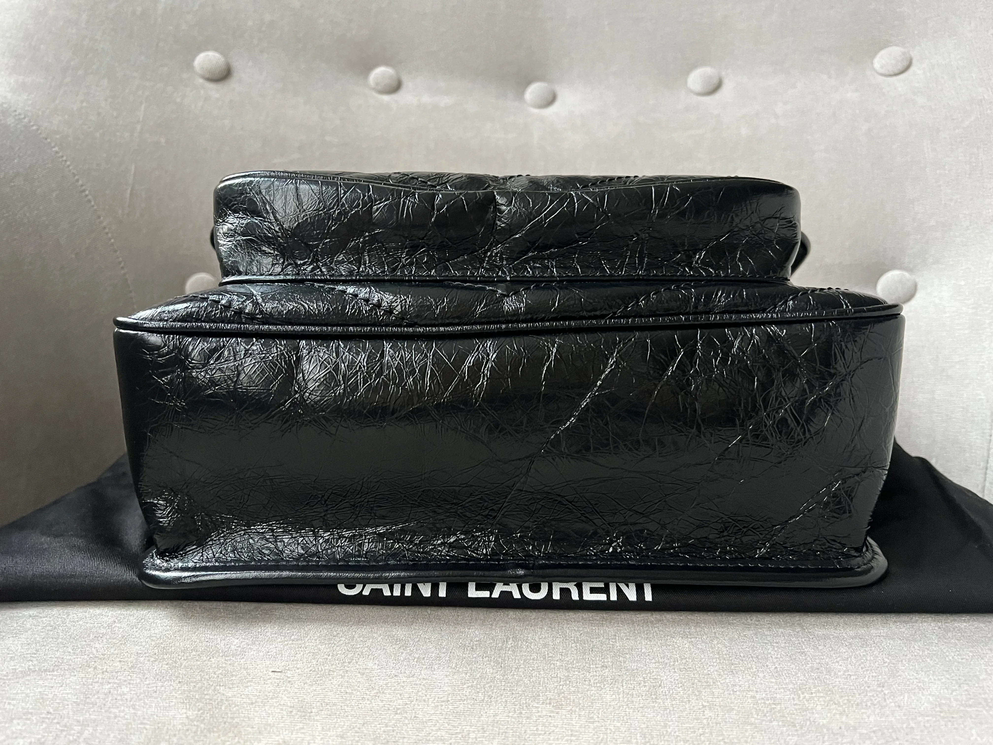 Yves Saint Laurent (YSL) Black Medium Niki Chain Bag