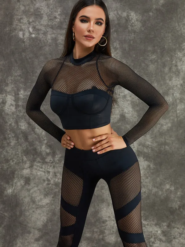 ZASUWA Female Unique Fishnet Leggings